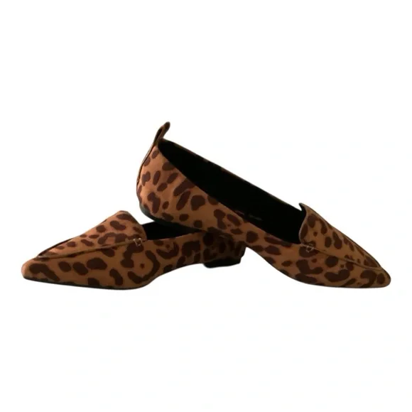 NIB Lulus Emmy Leopard Suede Pointed Loafers Sz 6 - Picture 6 of 12